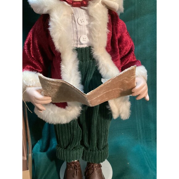 The Collector’s Choice By Dan Dee 18” Porcelain Boy Doll Blonde Caroler In Box - Picture 3 of 16